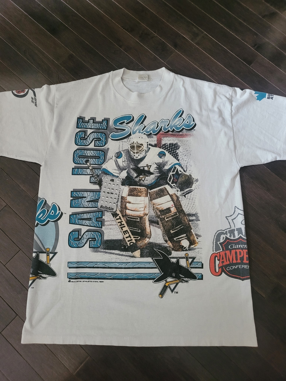 1991 San Jose Sharks Bulletin AOP